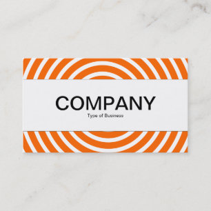 Centre Band - Spiral - Orange and White Business Card