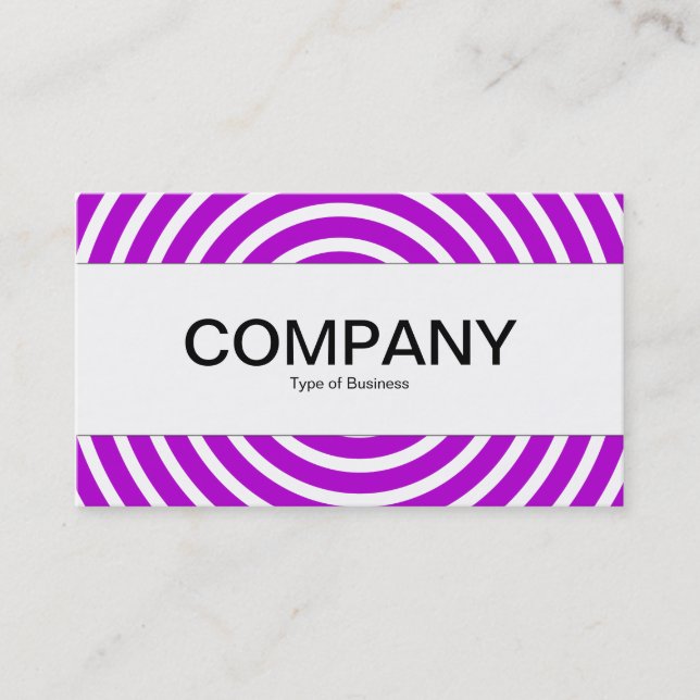 Centre Band  - Spiral - Purple and White Business Card (Front)