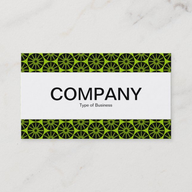 Centre Band - Star Wheel - Black on Green Business Card (Front)