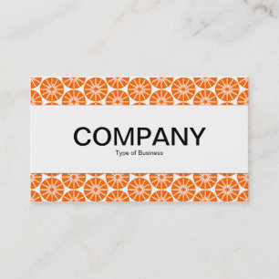 Centre Band - Star Wheel - Orange on White Business Card