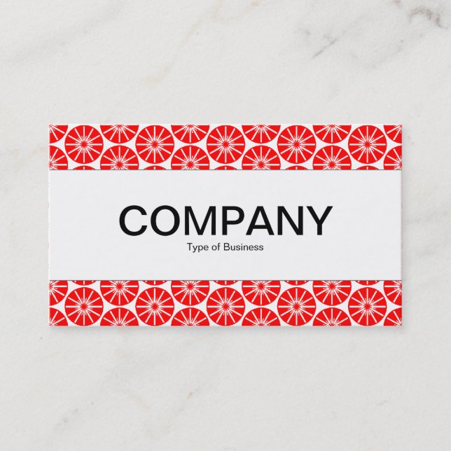 Centre Band - Star Wheel - Red on White Business Card (Front)