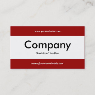 Centre Band v2 - Maroon 990000 Business Card