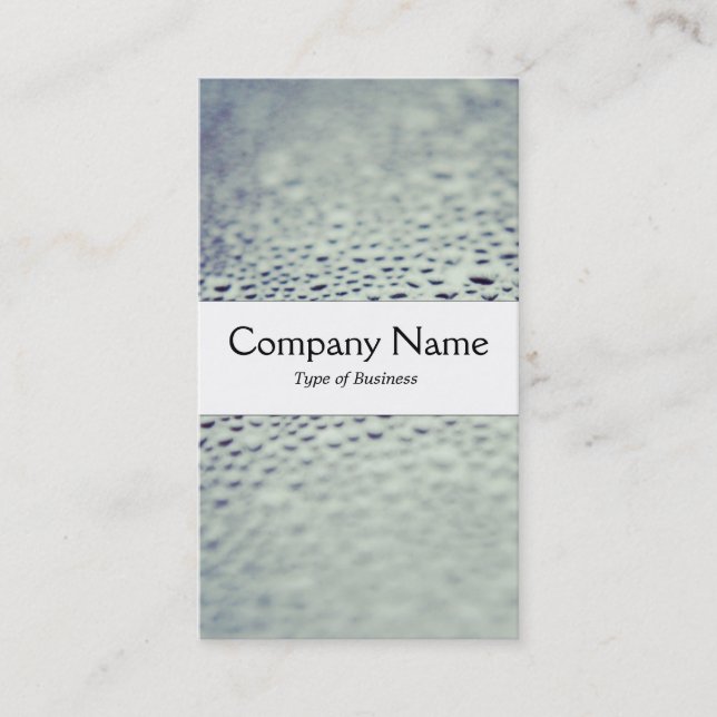 Centre Band - Water Droplets on Glass 01 Business Card (Front)