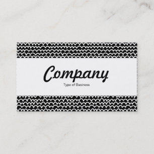 Centre Band - Wavy - White on Black Business Card