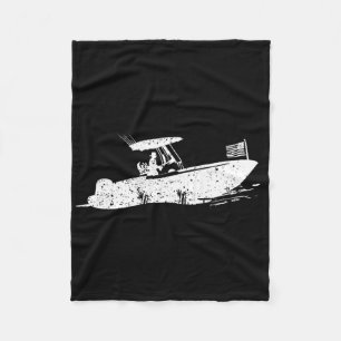 Centre Console Boat Fleece Blanket