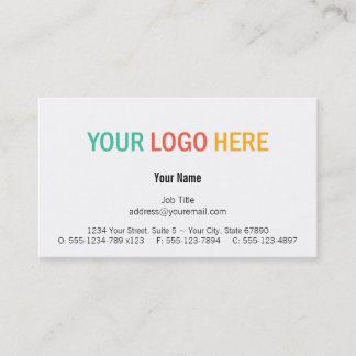 Centre custom logo modern custom professional business card