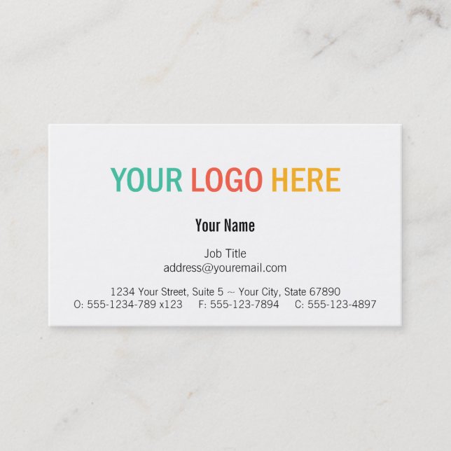 Centre custom logo modern custom professional business card (Front)
