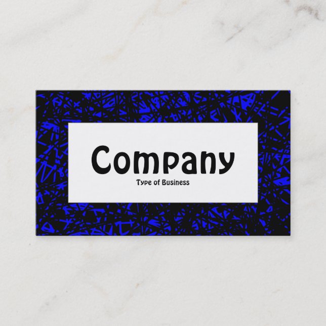 Centre Label - Abstract Lines - Blue Business Card (Front)