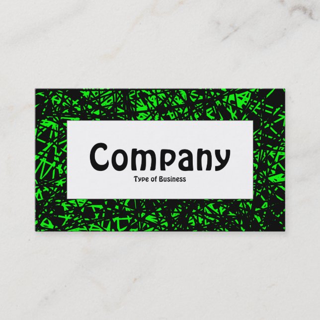 Centre Label - Abstract Lines - Green Business Card (Front)