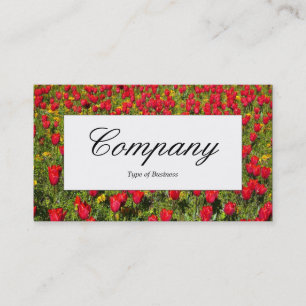 Centre Label - Bed of Tulips Business Card