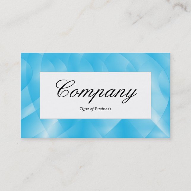 Centre Label - Blue Curves Business Card (Front)