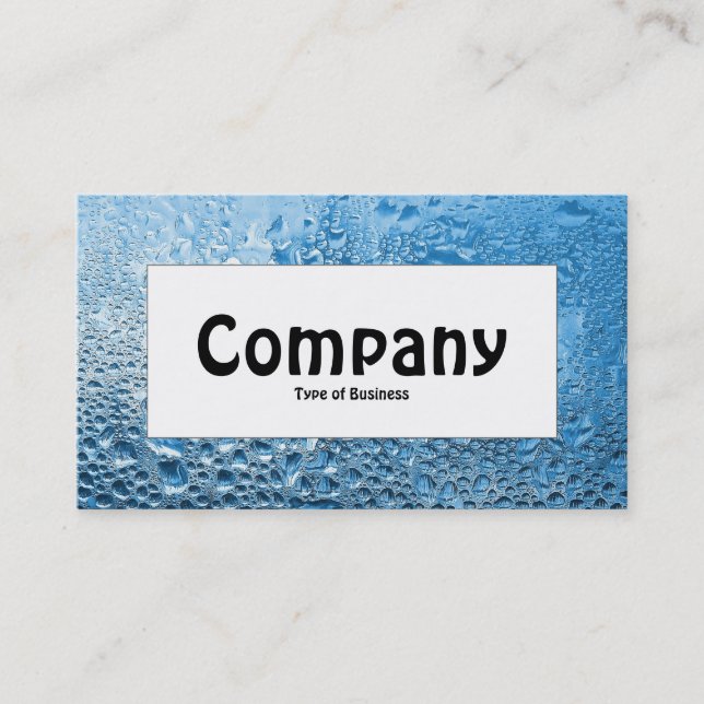 Centre Label - Blue Water Business Card (Front)