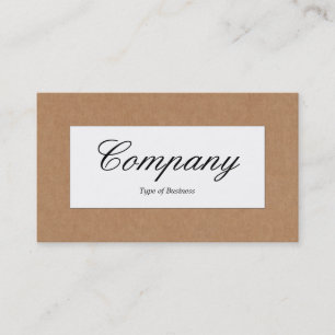 Centre Label - Cardboard Box Texture Business Card
