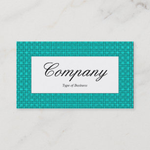 Centre Label - Cyan Fabric Texture Business Card
