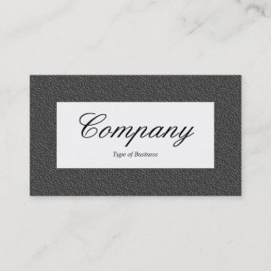 Centre Label - Dark Grey Embossed Texture Business Card