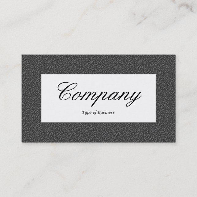 Centre Label - Dark Grey Embossed Texture Business Card (Front)