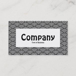 Centre Label - Fish Scale - B&W Business Card