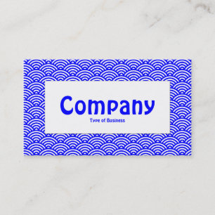 Centre Label - Fish Scale - Blue & White Business Card