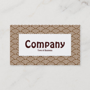 Centre Label - Fish Scale - Dark Brown & White Business Card