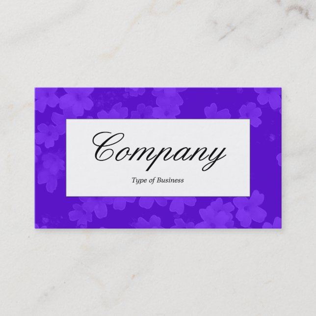 Centre Label - Flower Tex - Violet Blue (6600FF) Business Card (Front)