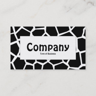 Centre Label - Go Giraffe B&W Business Card