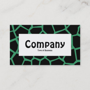 Centre Label - Go Giraffe Green 339966 Business Card