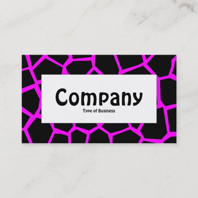 Centre Label - Go Giraffe Magenta Business Card (Front)