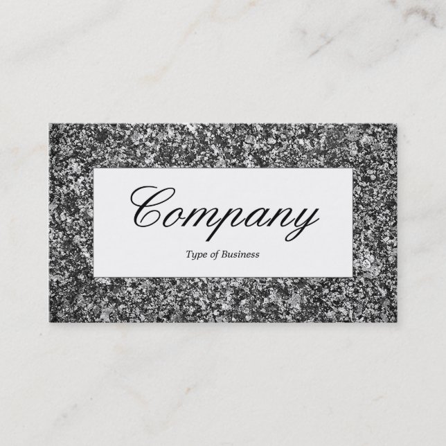 Centre Label - Granite Business Card (Front)