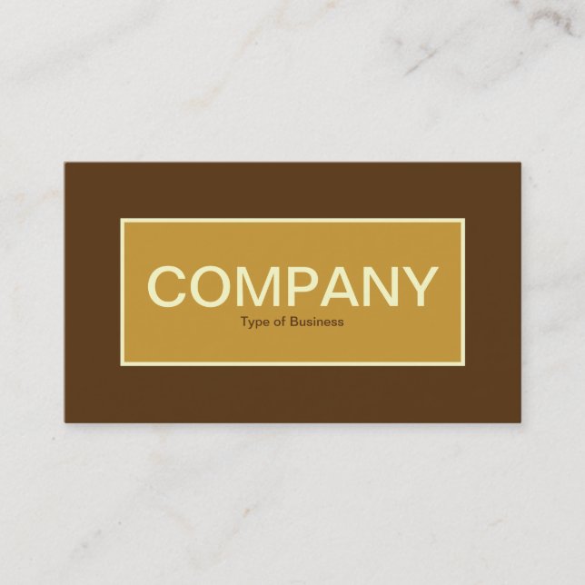 Centre Label II - Golden Brown with Brown 57320F Business Card (Front)