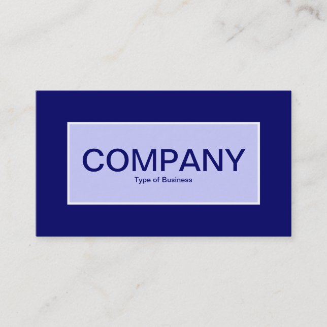 Centre Label II - Powder Blue with Navy Blue Business Card (Front)