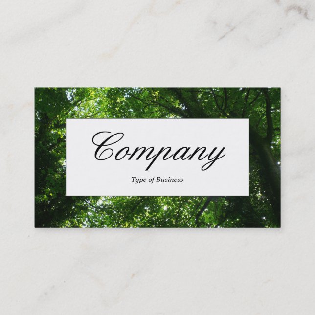 Centre Label - In the Trees II Business Card (Front)