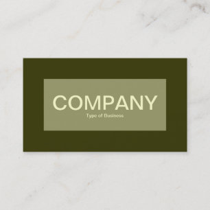 Centre Label - Khaki with Murky Green 333300 Business Card