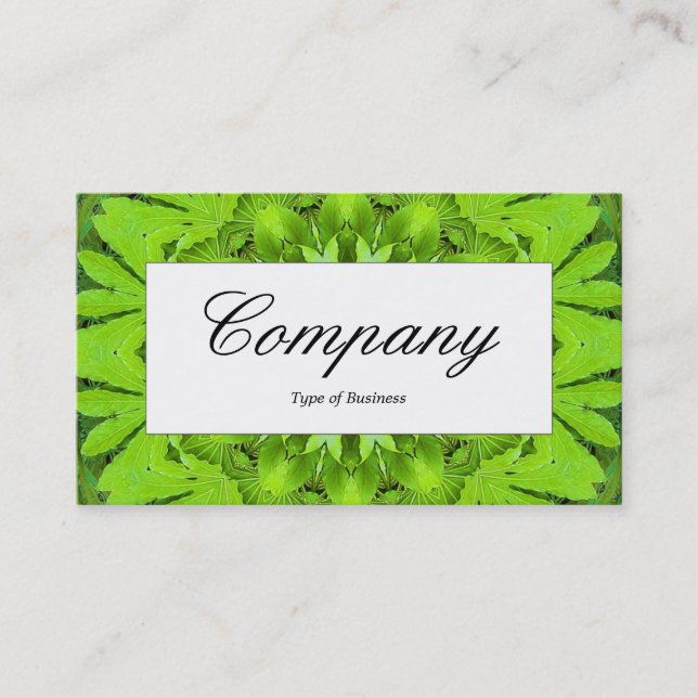 Centre Label - Leaf Kaliedoscope Business Card (Front)