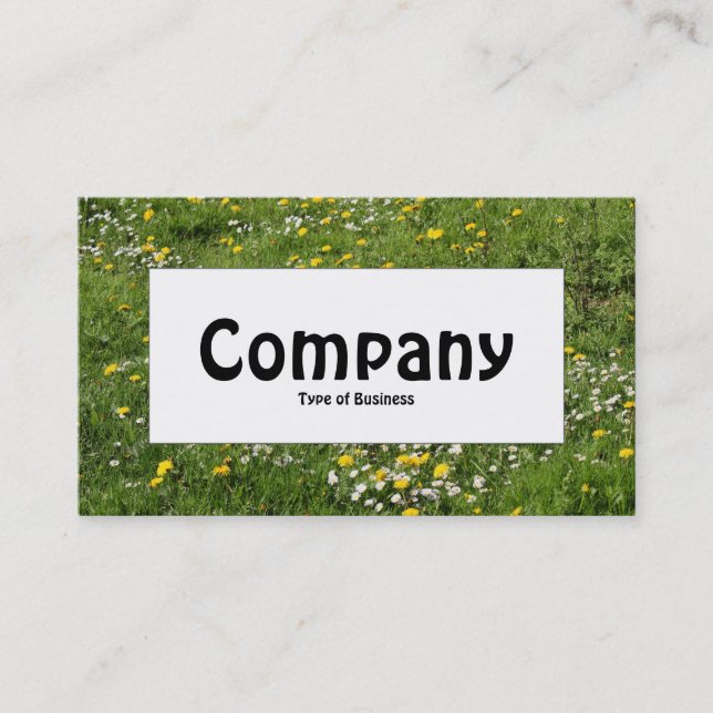 Centre Label - Meadow Flowers Business Card (Front)