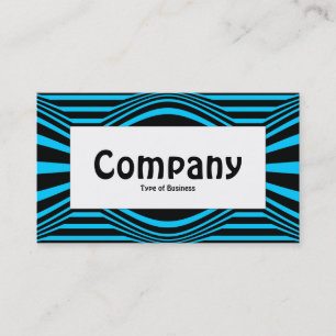 Centre Label - Op Art II 01 - Black and Blue Business Card