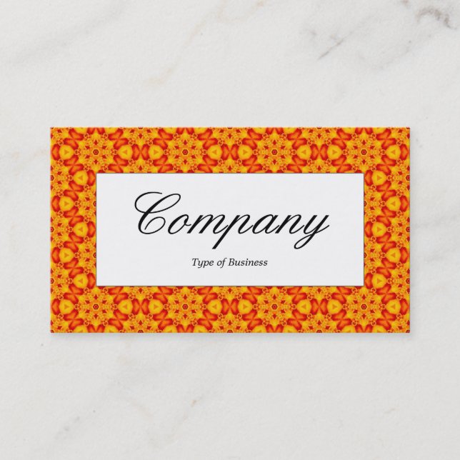 Centre Label - OrangeTerrazzo Pattern 04 Business Card (Front)