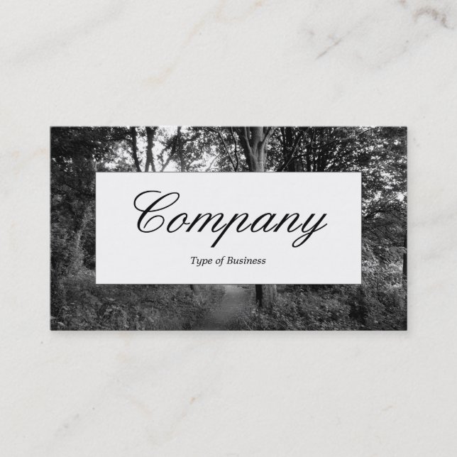 Centre Label - Path in the Woods Business Card (Front)