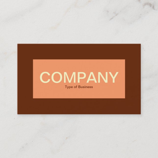 Centre Label - Peach with Brown 632100 Business Card (Front)