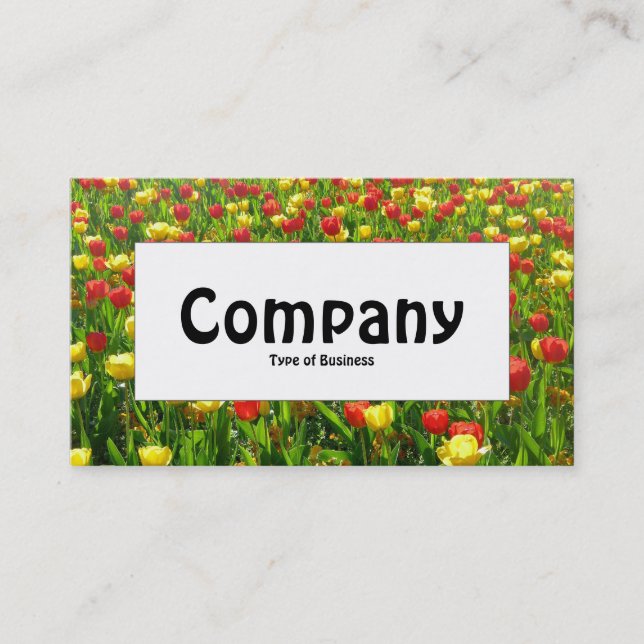 Centre Label - Sea of Tulips II Business Card (Front)