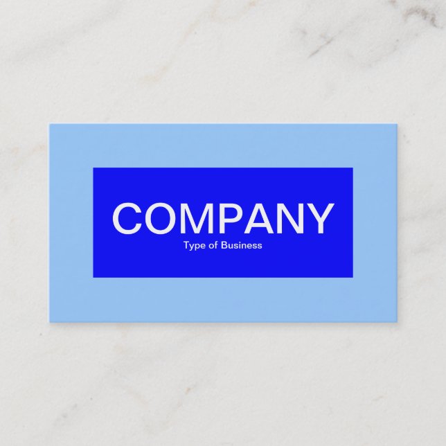 Centre Label - Shades of Blue Business Card (Front)