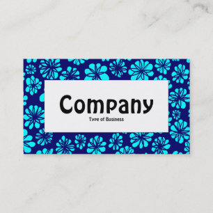 Centre Label - Shades of Blue Floral Business Card