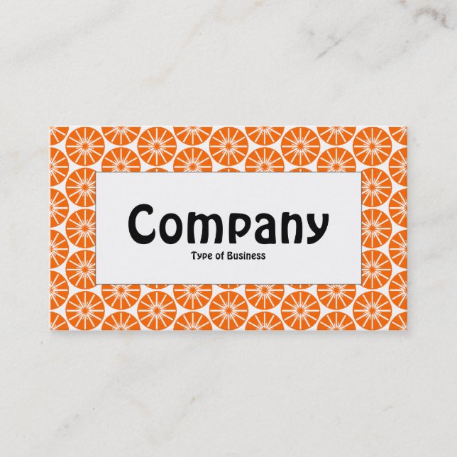 Centre Label - Star Wheel - Orange Business Card (Front)