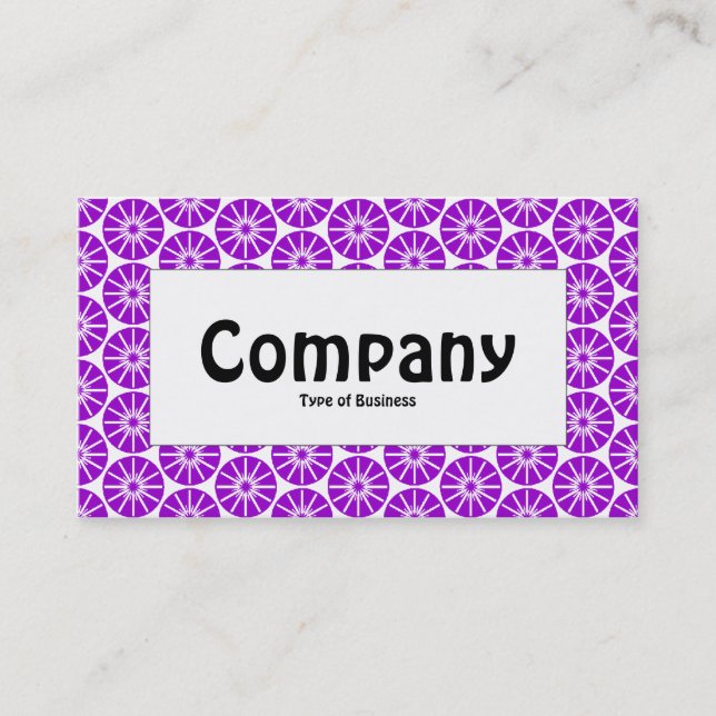 Centre Label - Star Wheel - Purple Business Card (Front)