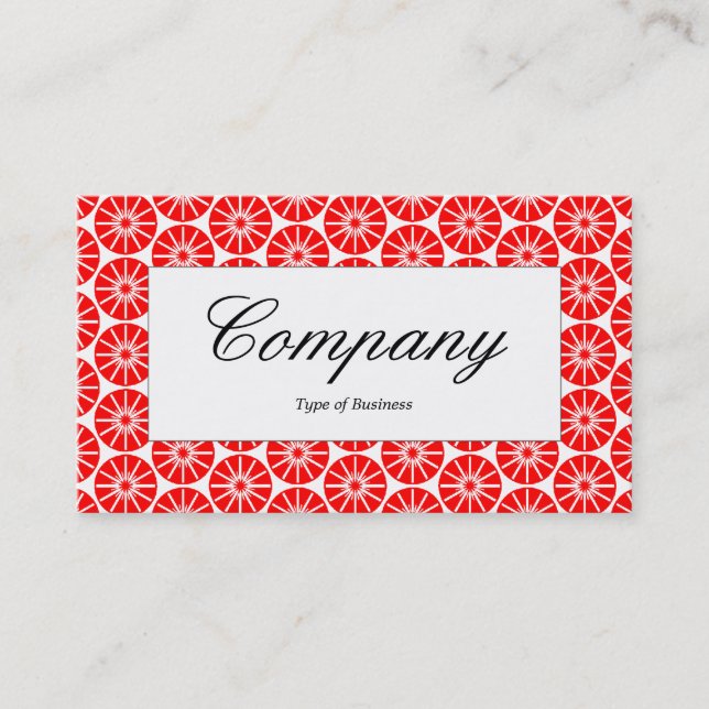 Centre Label - Star Wheel - Red Business Card (Front)