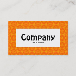 Centre Label - Star Wheel - Shades of Orange Business Card