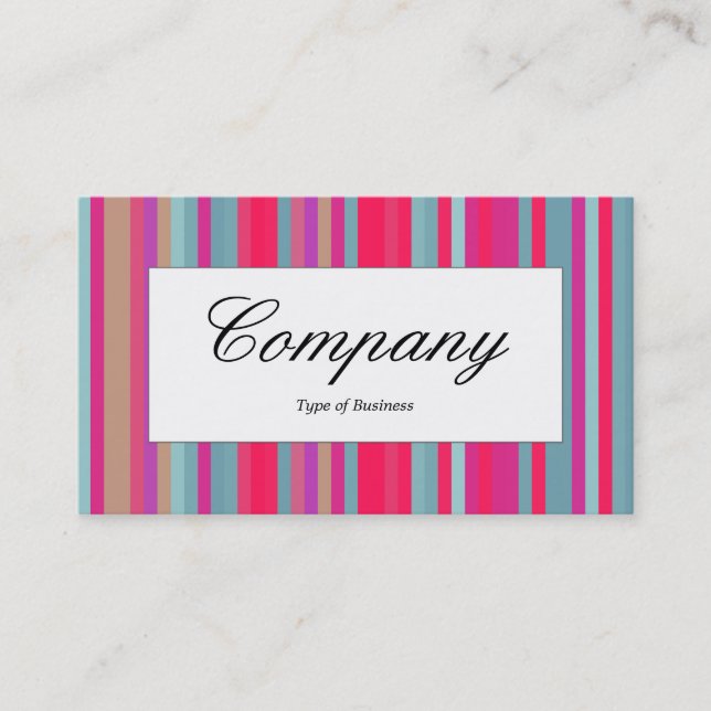 Centre Label - Stripes 05 Business Card (Front)