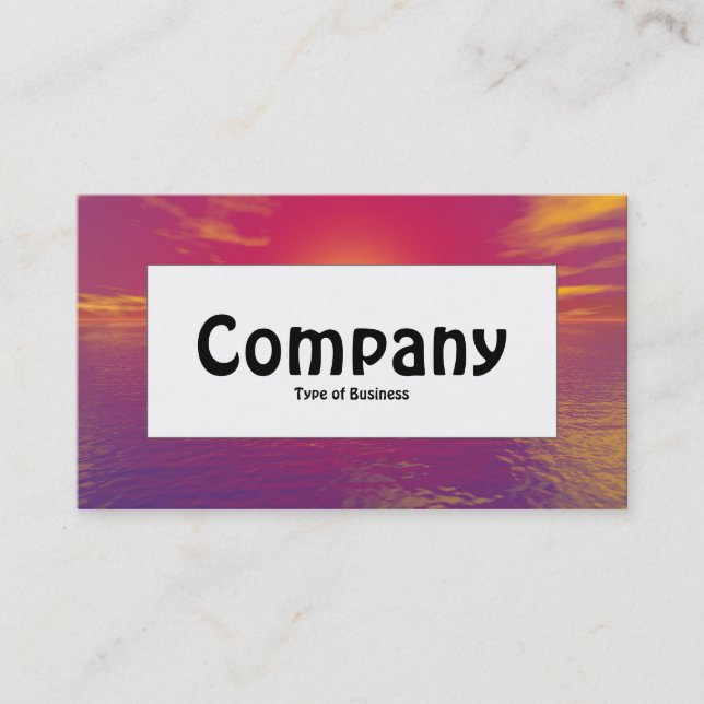 Centre Label - Sunrise Sunset Business Card (Front)
