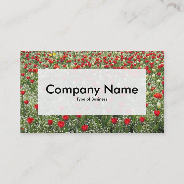 Centre Label v3 - Bed of Tulips Business Card (Front)