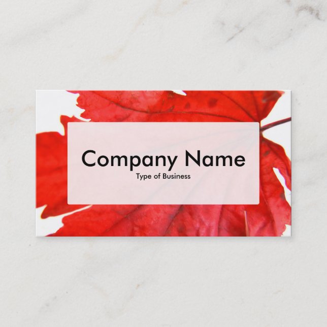 Centre Label v3 - Japanese Maple Leaf Business Card (Front)