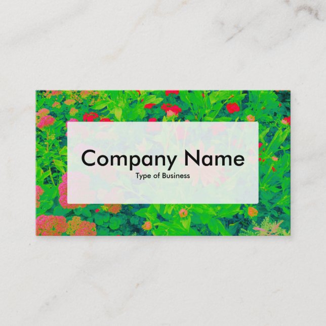 Centre Label v3 - Psychedelic Flower Bed Business Card (Front)